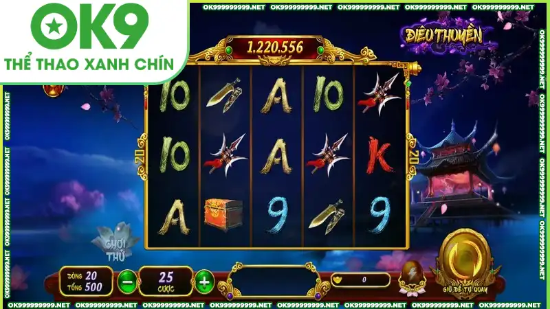 Cần khởi động cuộn quay để bắt đầu tạo line thắng