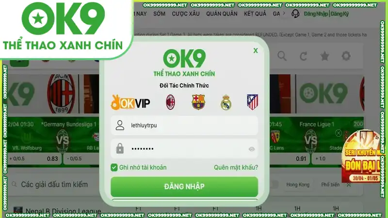 Nạp tiền OK9 bằng thẻ cào nhanh chóng